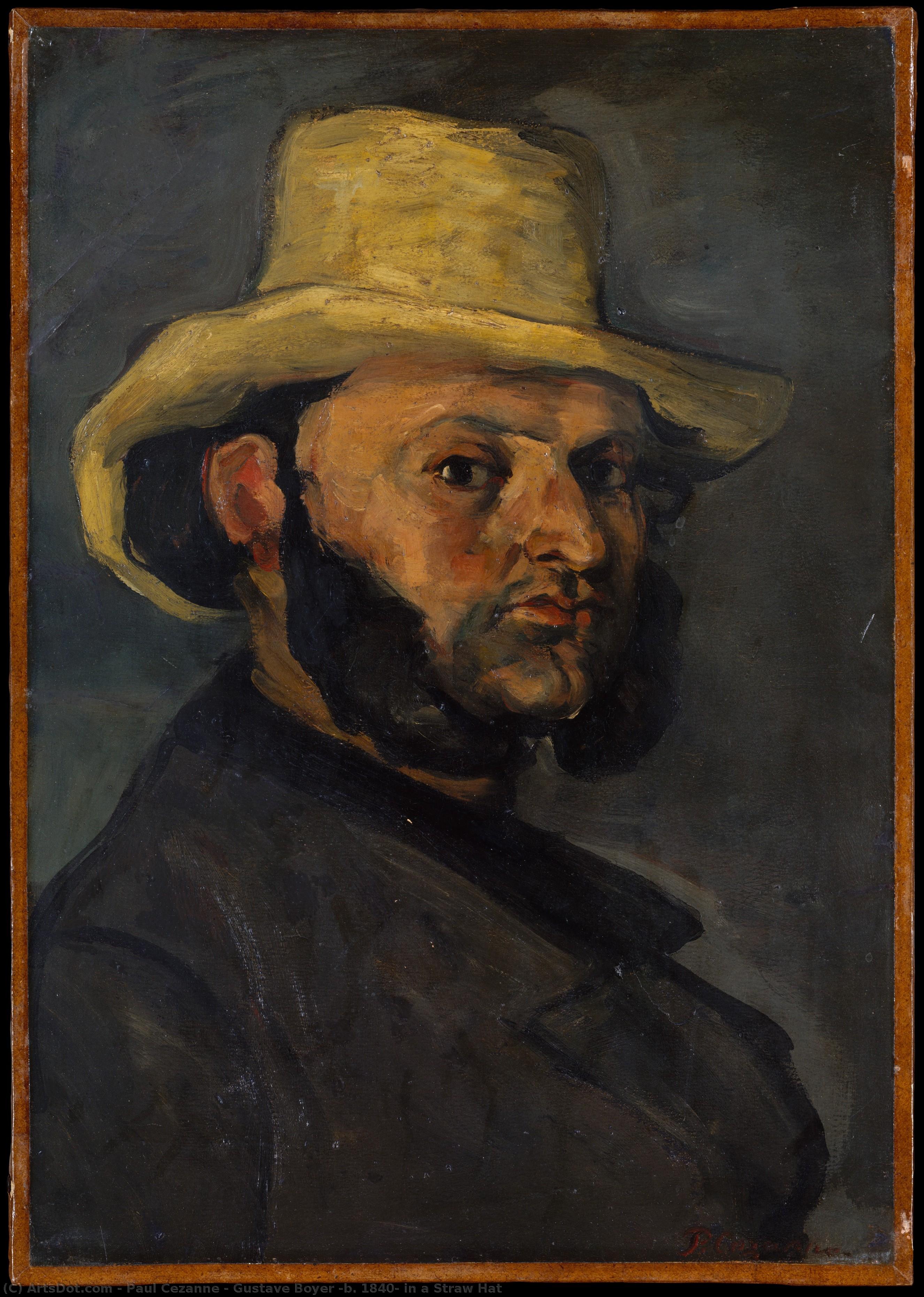 Gustave Boyer (b. 1840) In A Straw Hat — Paul Cézanne