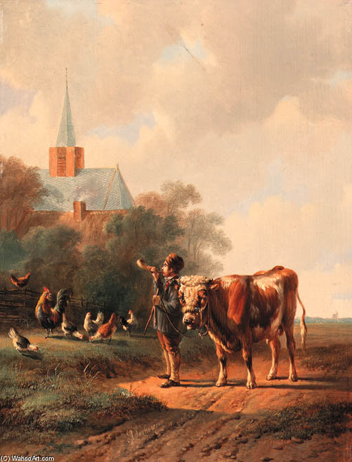 On The Way To The Market; And Calling The Herd — Albertus Verhoesen