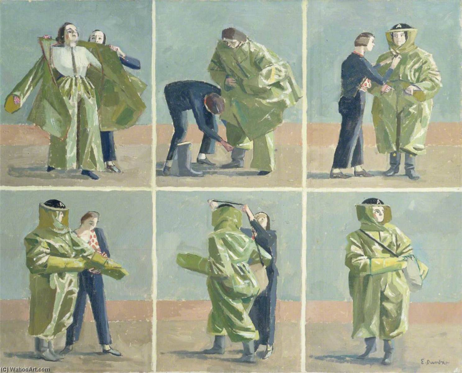 Putting On Anti Gas Protective Clothing — Evelyn Mary Dunbar