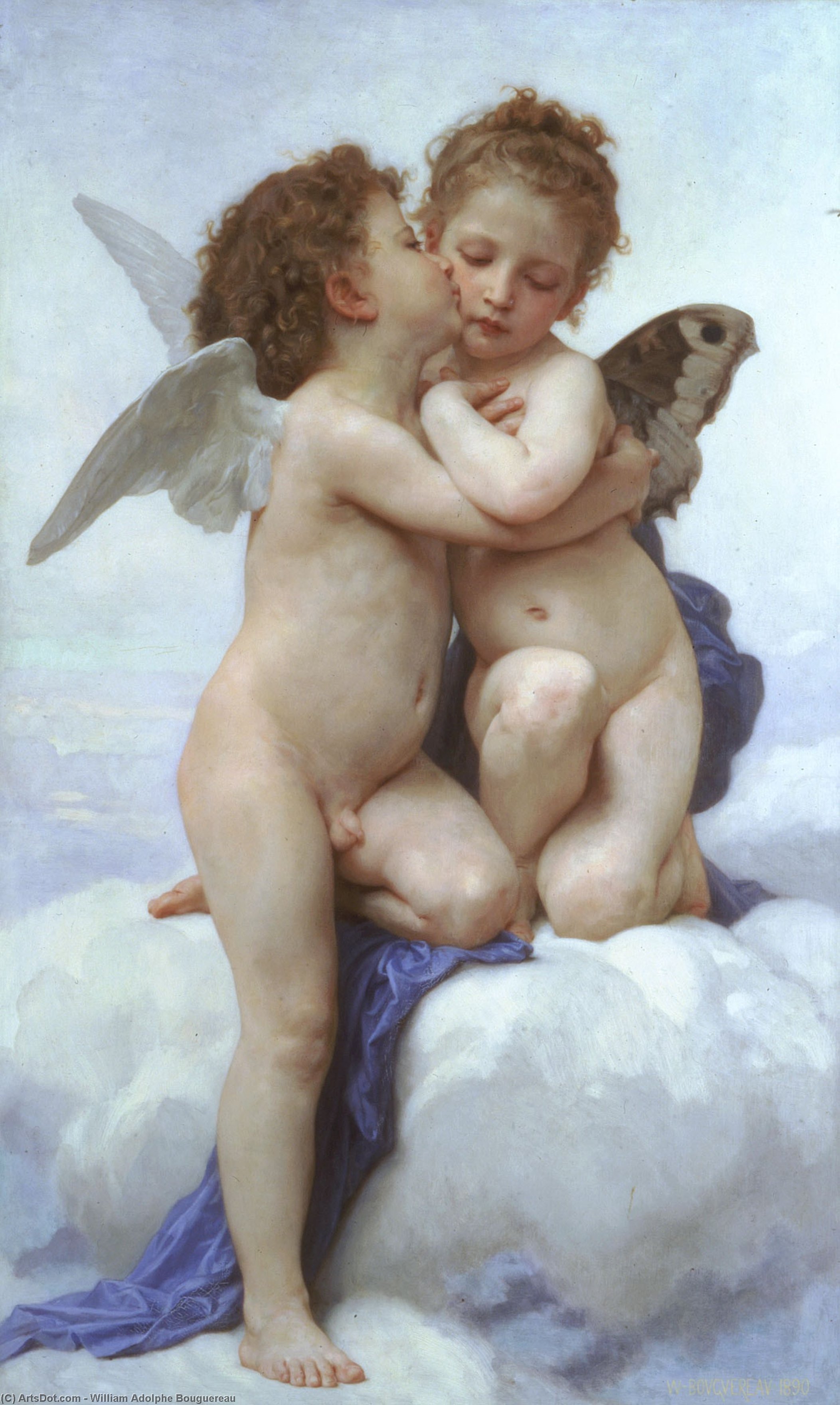 Lamour And Psyche Children — William-adolphe Bouguereau