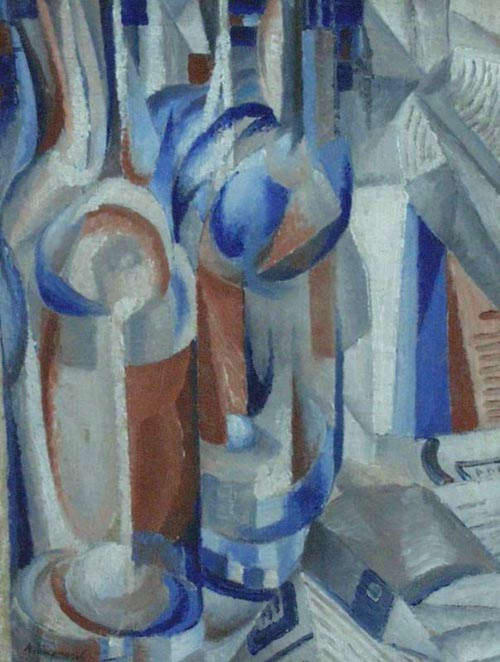Still Life. Bottles. — Oleksandr Bogomazov (alexander Bogomazov)
