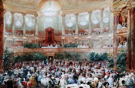 Dinner In The Salle Des Spectacles At Versailles — Eugene Louis Lami