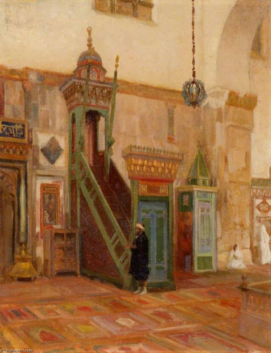 Interior Of A Mosque Or The Mimbar Of The Great Mosque At Damascus — Фредерик Лорд Лејтон