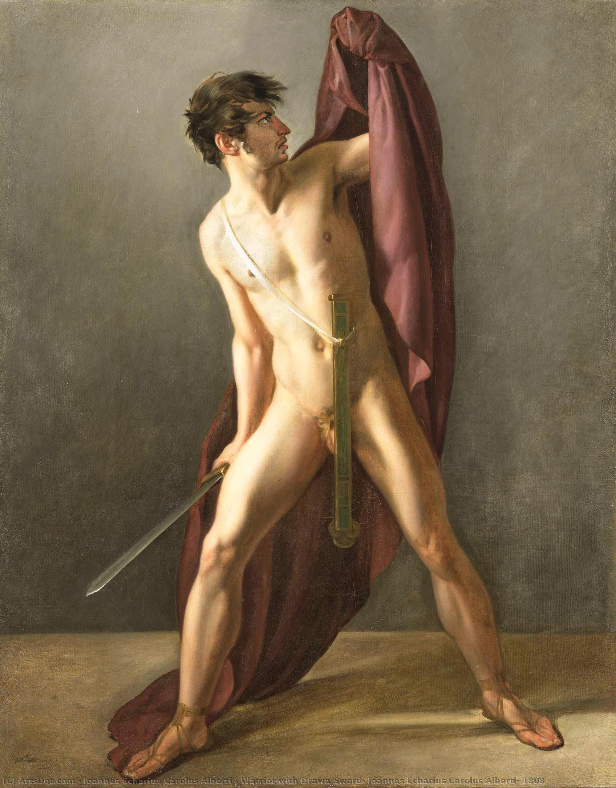 Warrior With Drawn Sword, Joannes Echarius Carolus Alberti, 1808 — Joannes Echarius Carolus Alberti