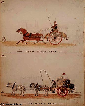 The Dead Horse Cart And The Brewer's Dray — William Francis Freelove