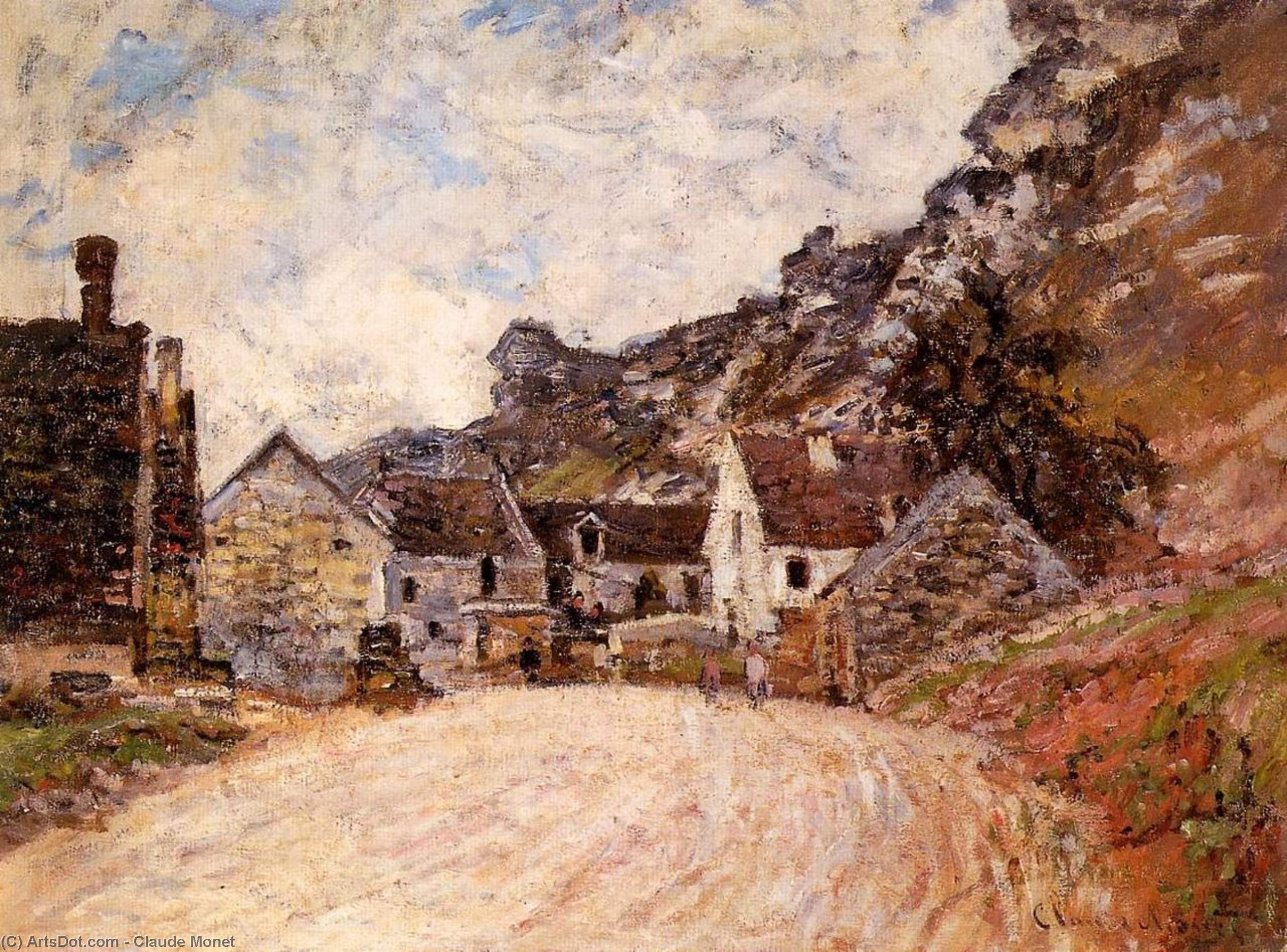 La Aldea De Chantemesie Al Pie De La Roca — Claude Monet