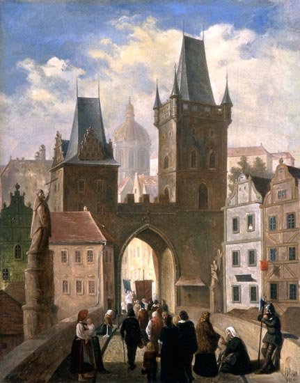 Procession On The Karlsbrücke — Jules Worms