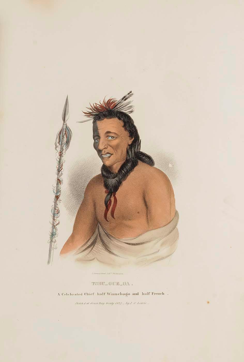 Tshu Gu Ga A Celebrated Chief Half Winnebago And Half French, From The Aboriginal Portfolio — James Otto Lewis