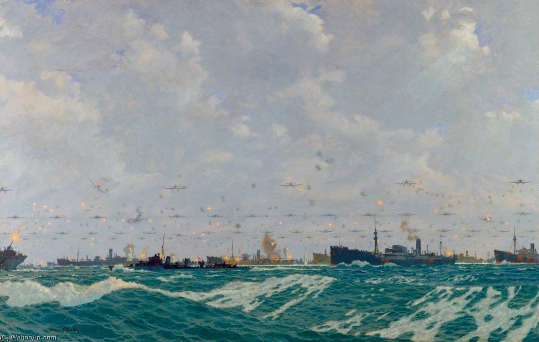 A British Convoy On Its Way To Russia — Charles Pears
