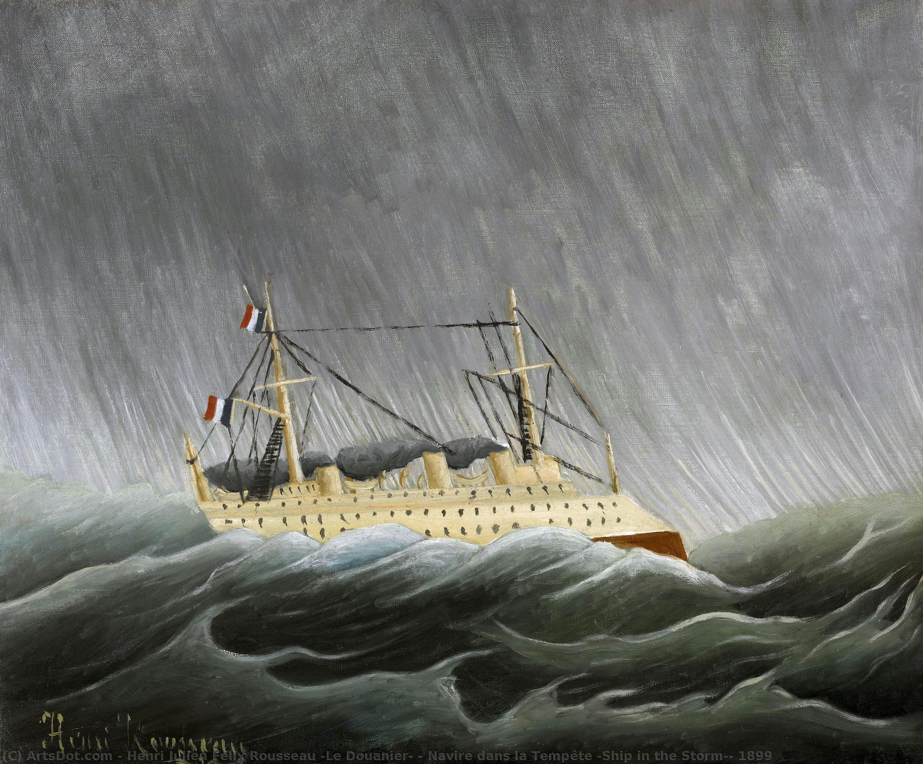 Navire Dans La Tempête (ship In The Storm), 1899 — Henri Julien Félix Rousseau (le Douanier)