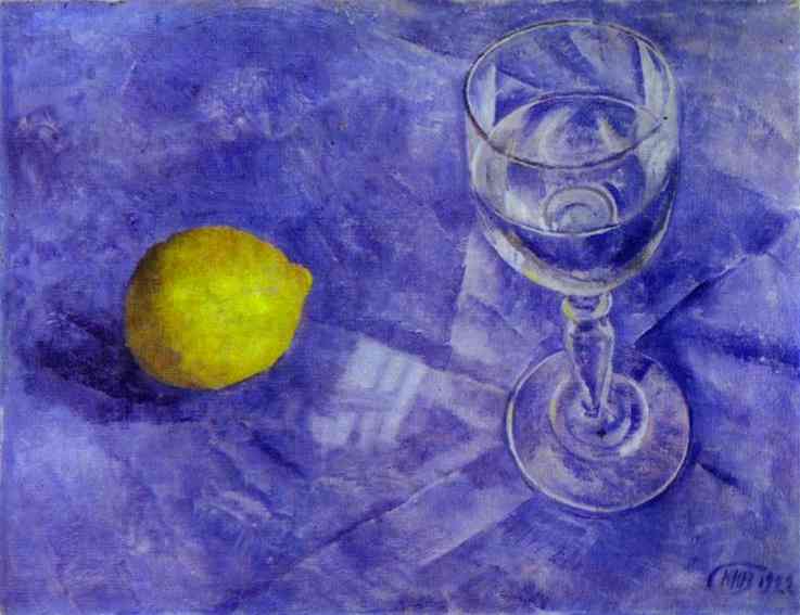 Lemon And Glass — Kuzma Petrov-vodkin