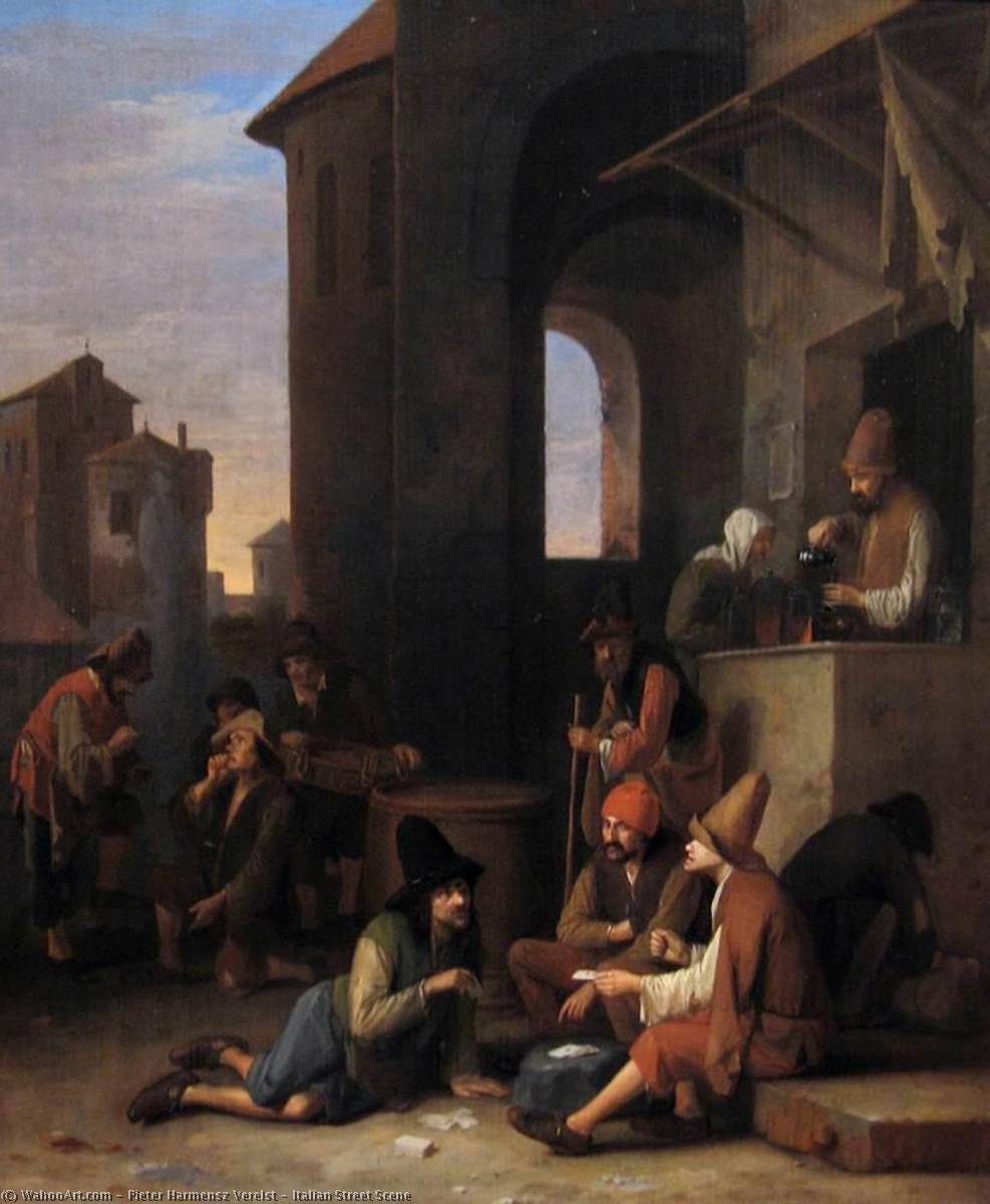 Italian Street Scene — Pieter Harmansz Verelst