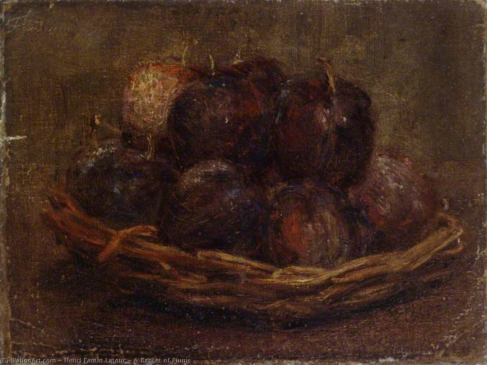 A Basket Of Plums — Henri Fantin-latour