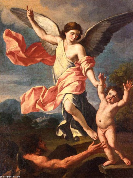 An Angel And A Devil Fighting For The Soul Of A Child — Giacinto Gimignani