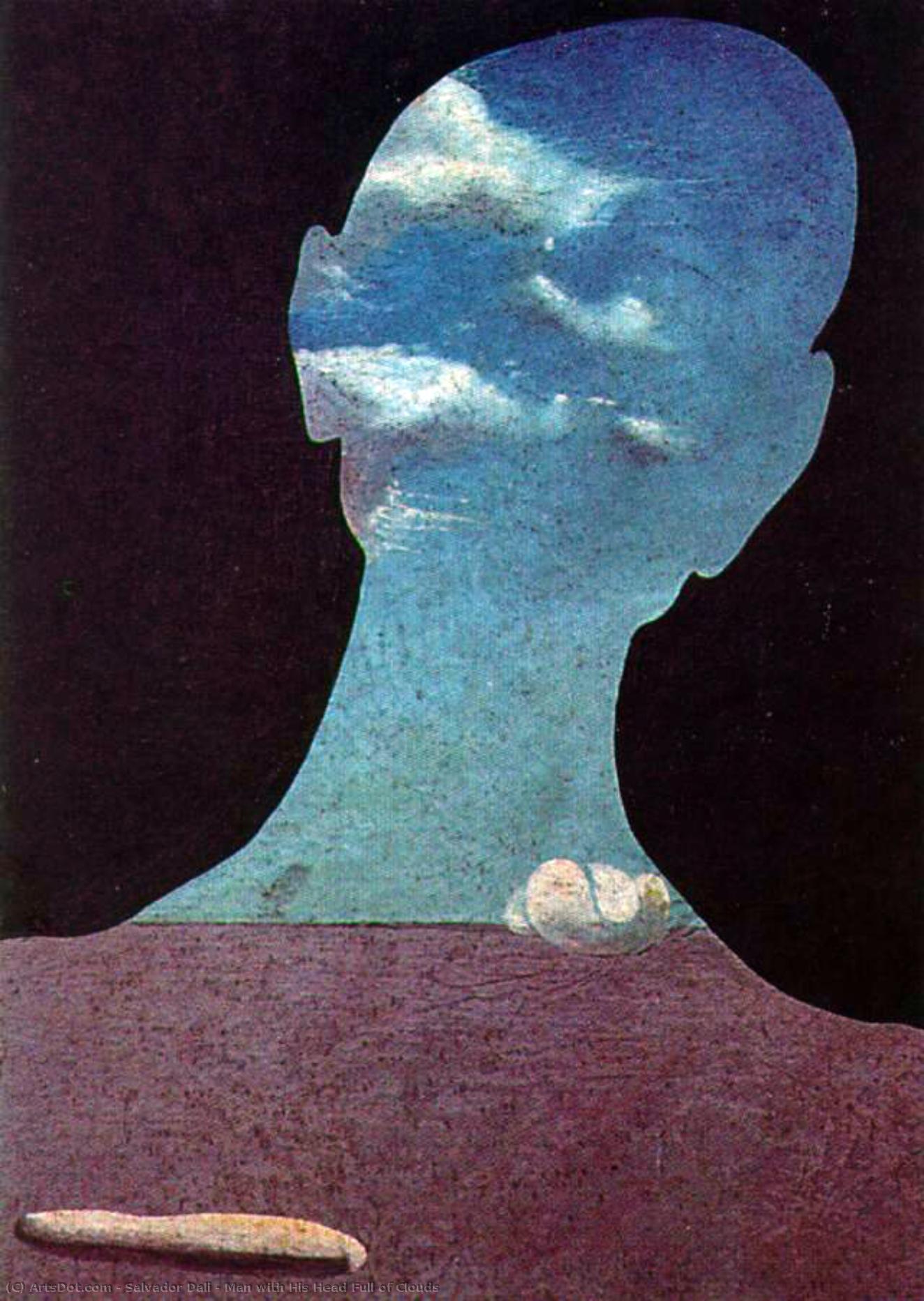 Mann Mit Seinem Kopf Voller Wolken — Salvador Dalí