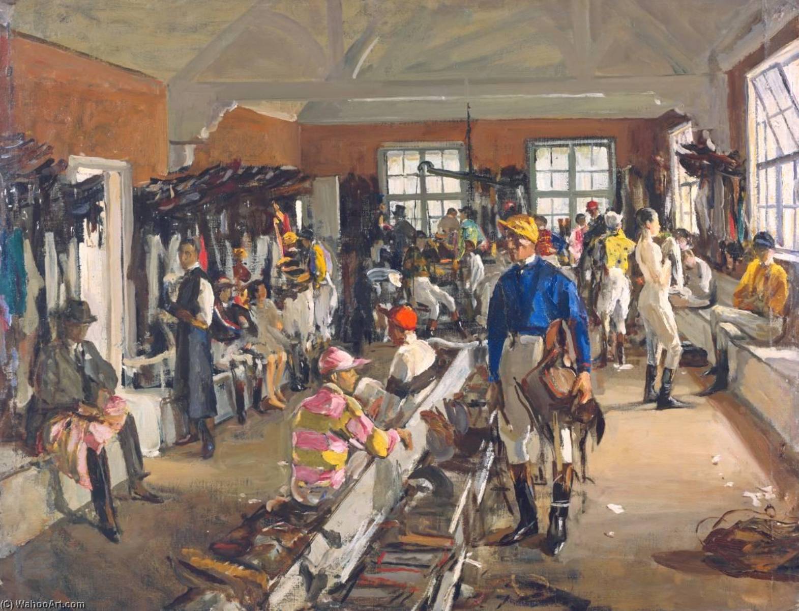 The Jockeys' Dressing Room At Ascot — Sir John Lavery