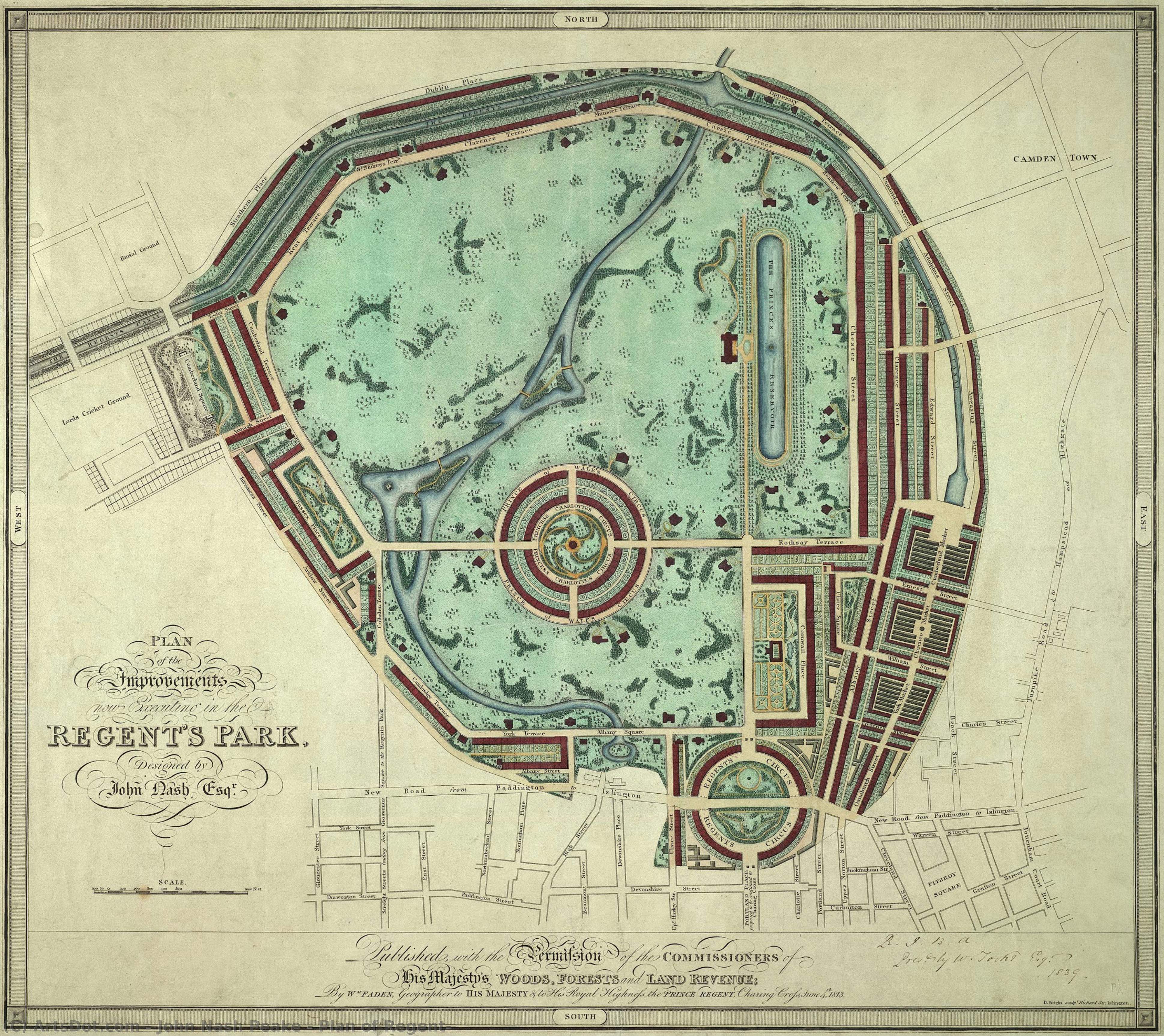 Plan Of Regent — John Nash Peake
