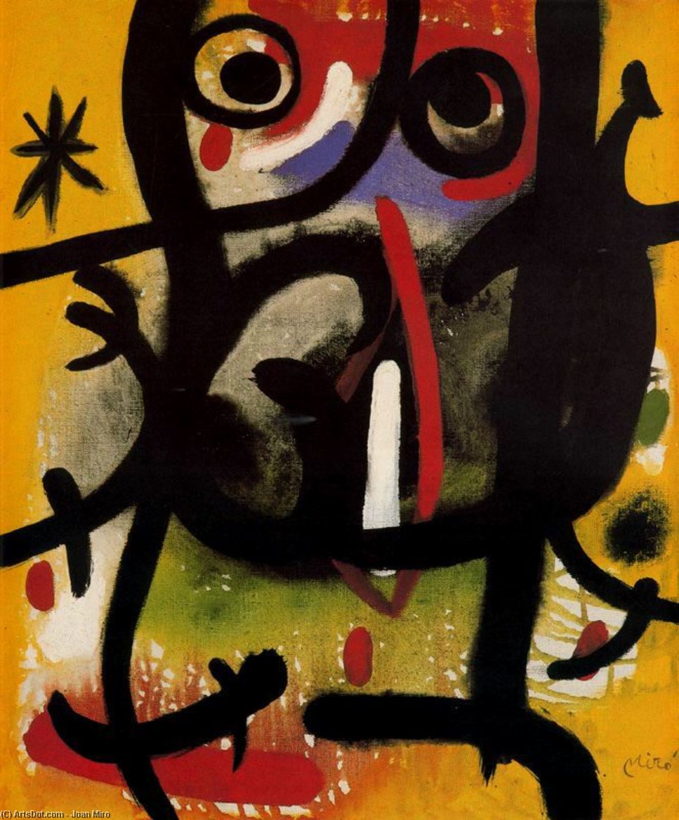 Mujer En La Noche 1 — Joan Miró