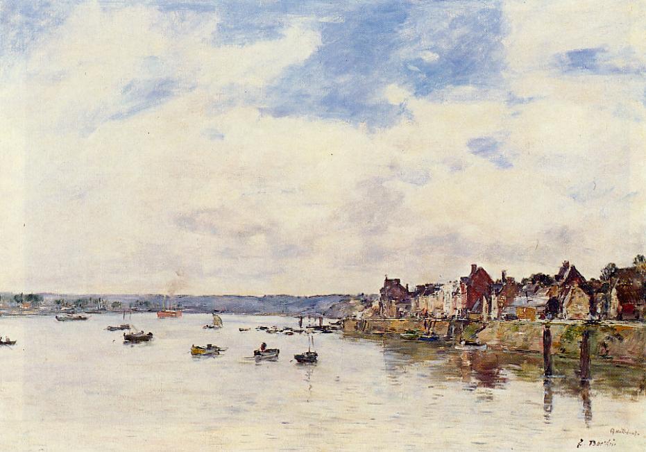 The Seine At Quillebeuf — Eugène Louis Boudin