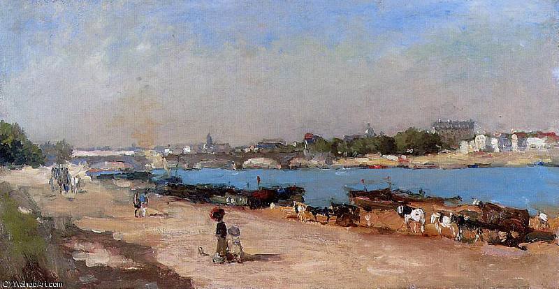 The Banks Of The Seine At Bercy — Albert-charles Lebourg