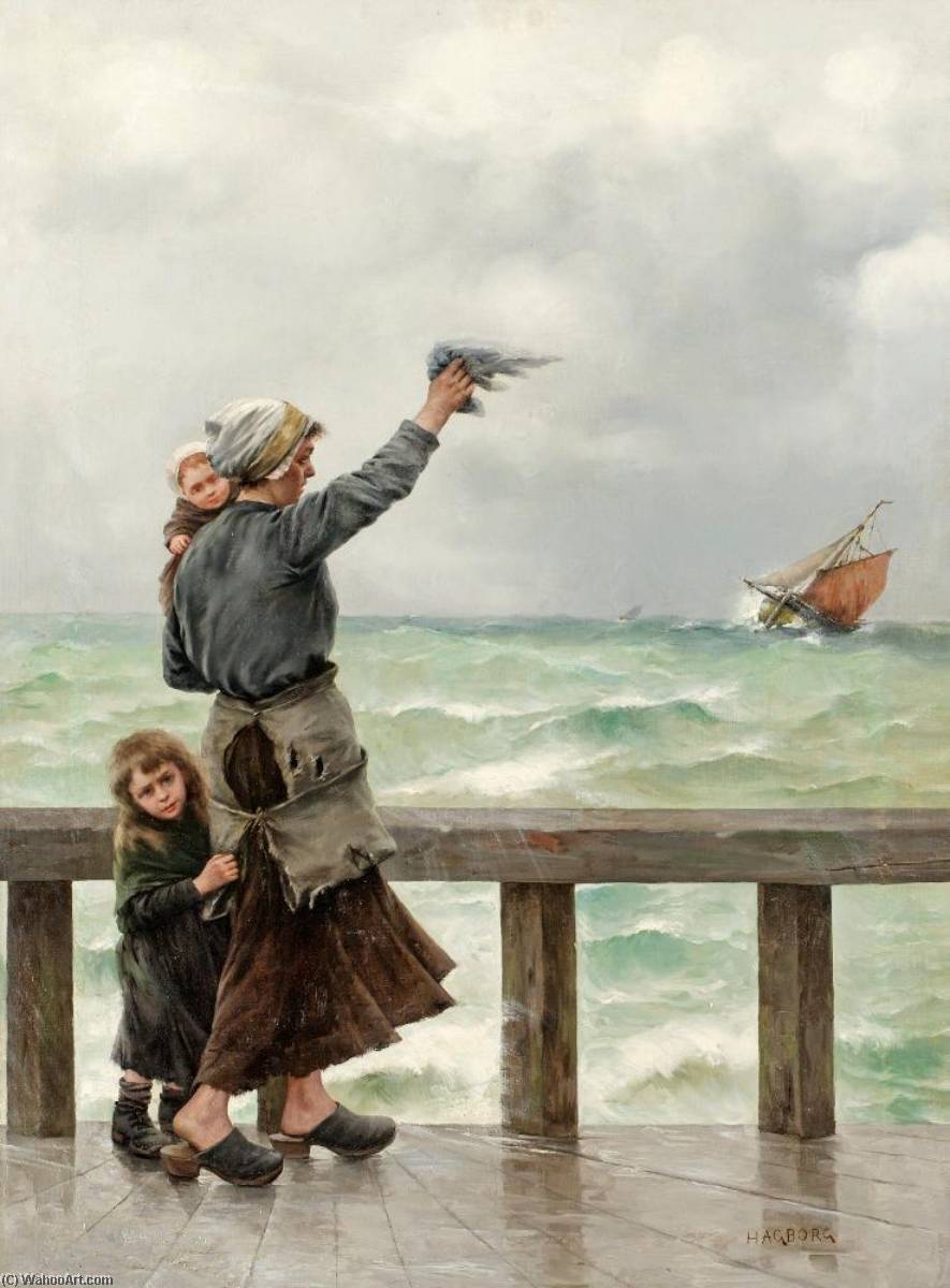 Fisherman's Homecoming — August Wilhelm Nikolaus Hagborg