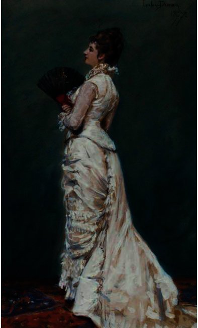 Lady In White With A Fan — Carolus-duran (charles-auguste-emile Durand)