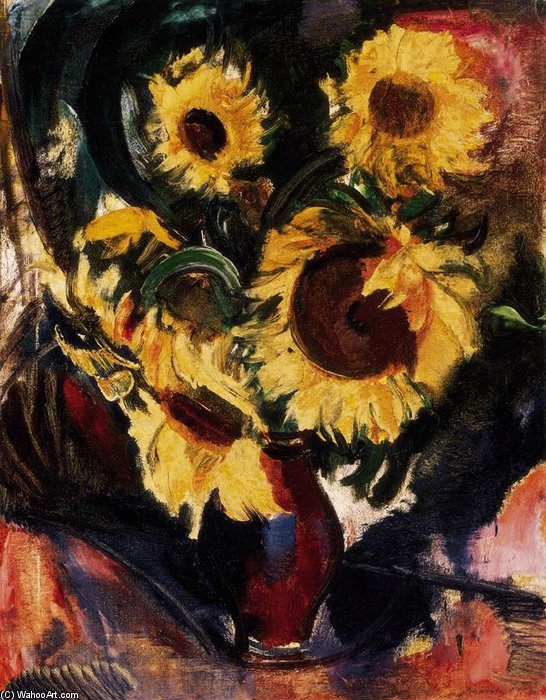 Still-life With Sunflowers — Ödön Márffy