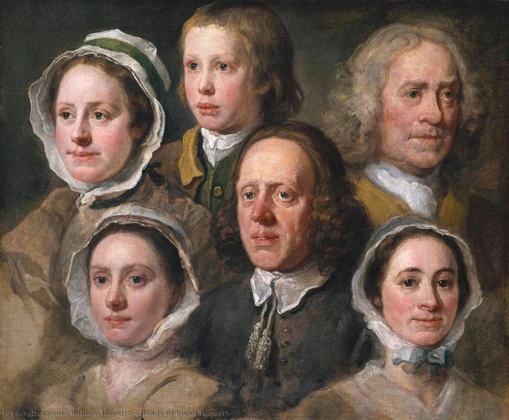 Heads Of Six Of Hogarth — William Hogarth