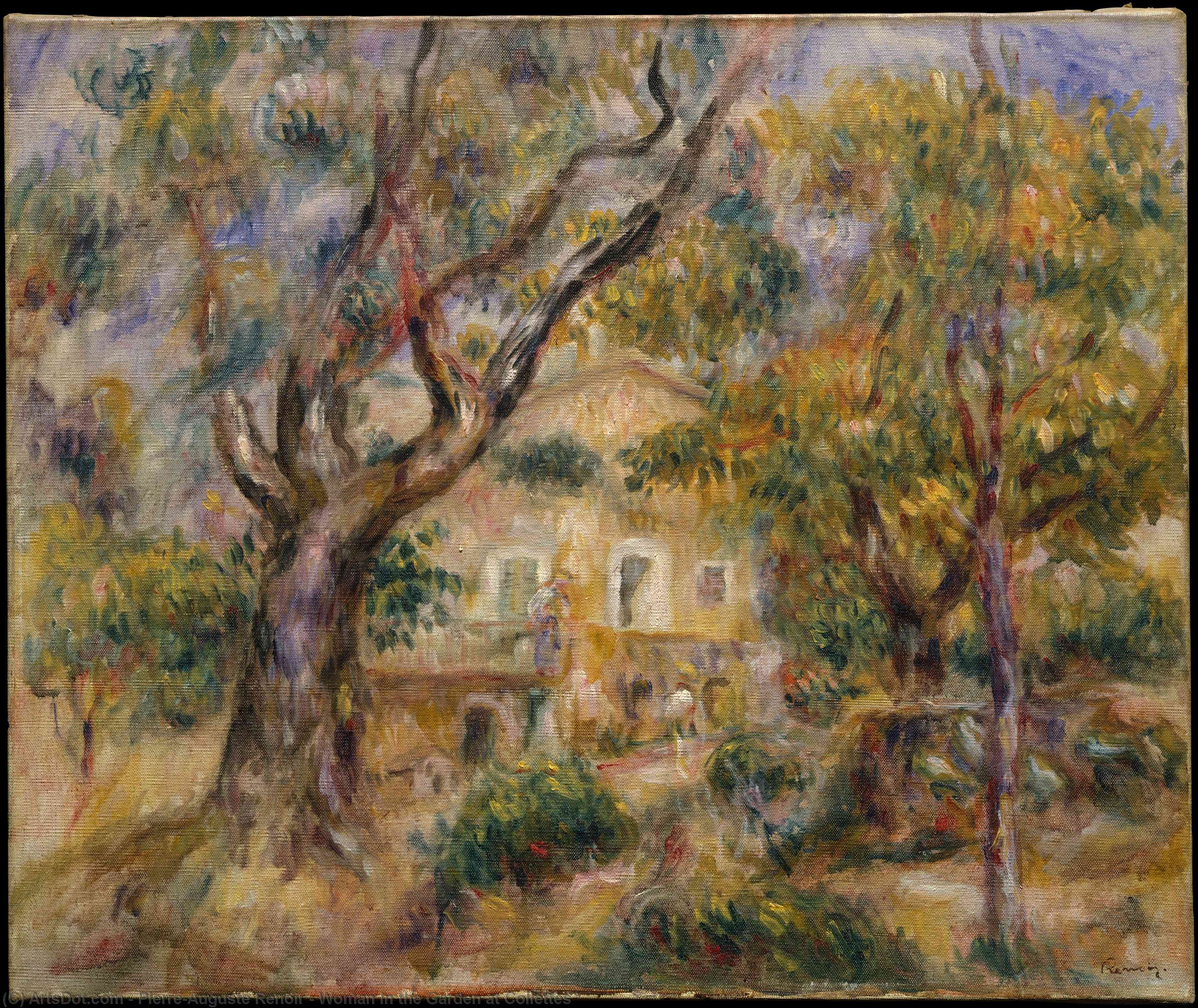 Frau Im Garten Bei Collettes — Pierre-auguste Renoir