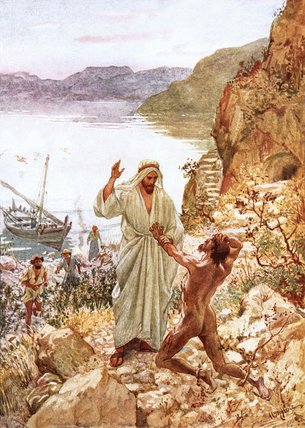 Jesus Meeting With A Demoniac In The Country — William Brassey Hole