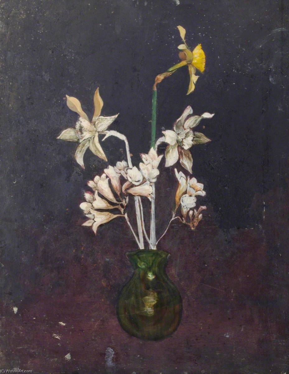 Narcissi In A Vase — Benjamin Haughton