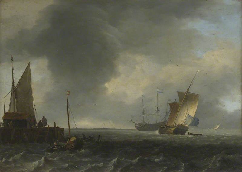 A View Across A River Near Dordrecht ( ) — Ludolf Backhuysen I