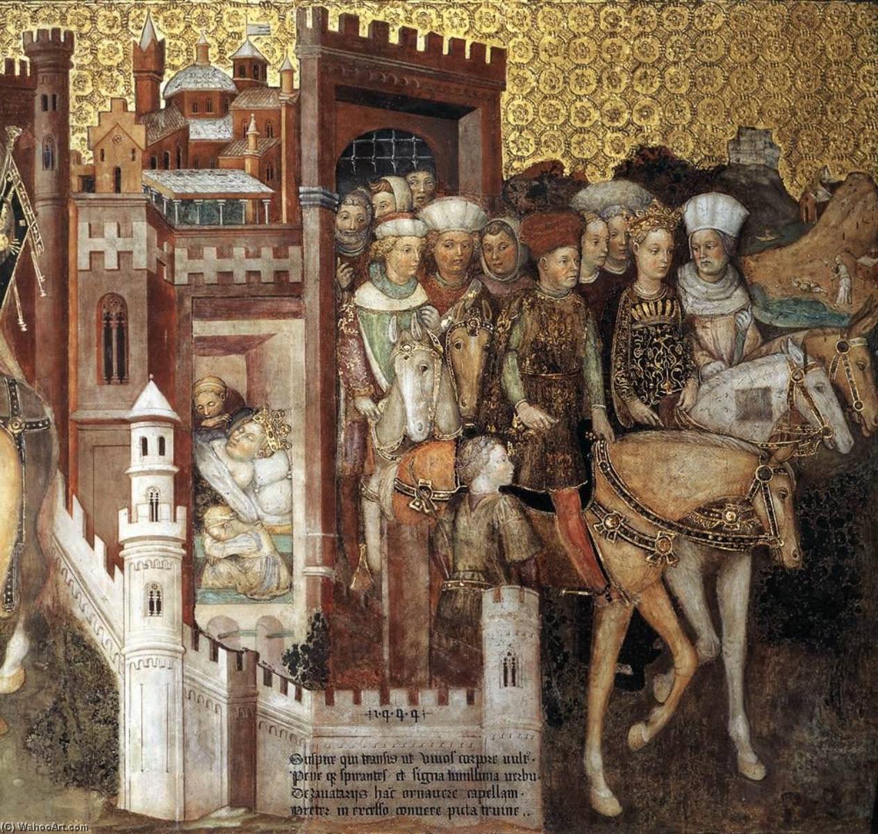 Theodolinda Cycle (scene No. 32, Detail) — Franceschino Zavattari