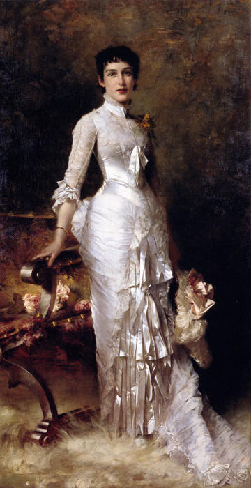 Young Beauty In A White Dress — Julius Leblanc Stewart