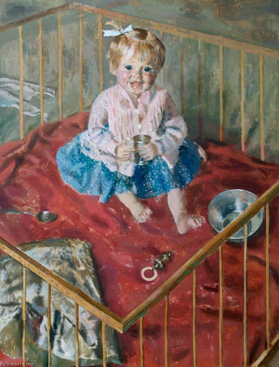 Mary A Child In A Playpen — Alfred Reginald Thomson