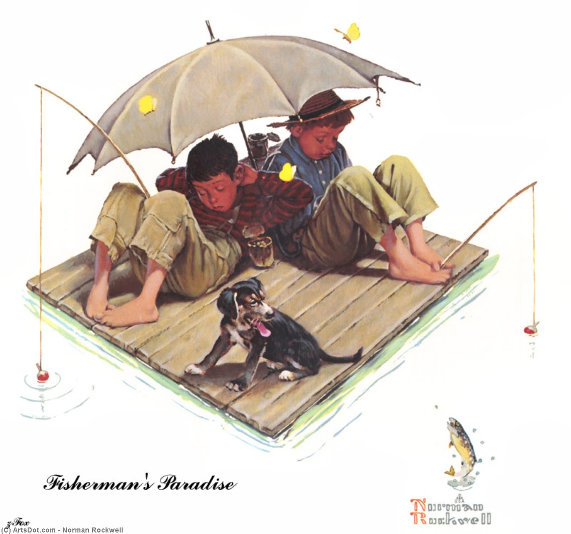 Fishermans Paradise — Norman Rockwell