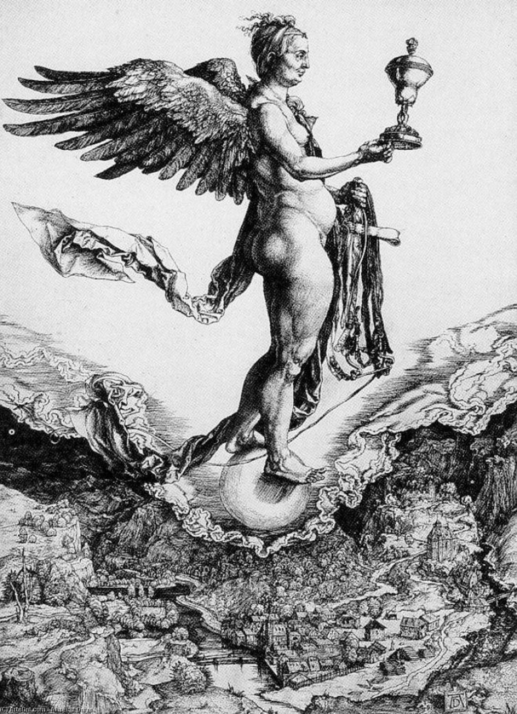 Némesis O La Buena Fortuna — Albrecht Dürer