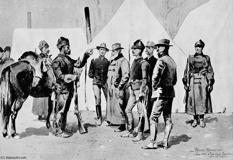 General Carr Receiving The Report Of A Scout — Frederic Remington