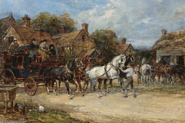 Arrival Of The Coach — Heywood Hardy