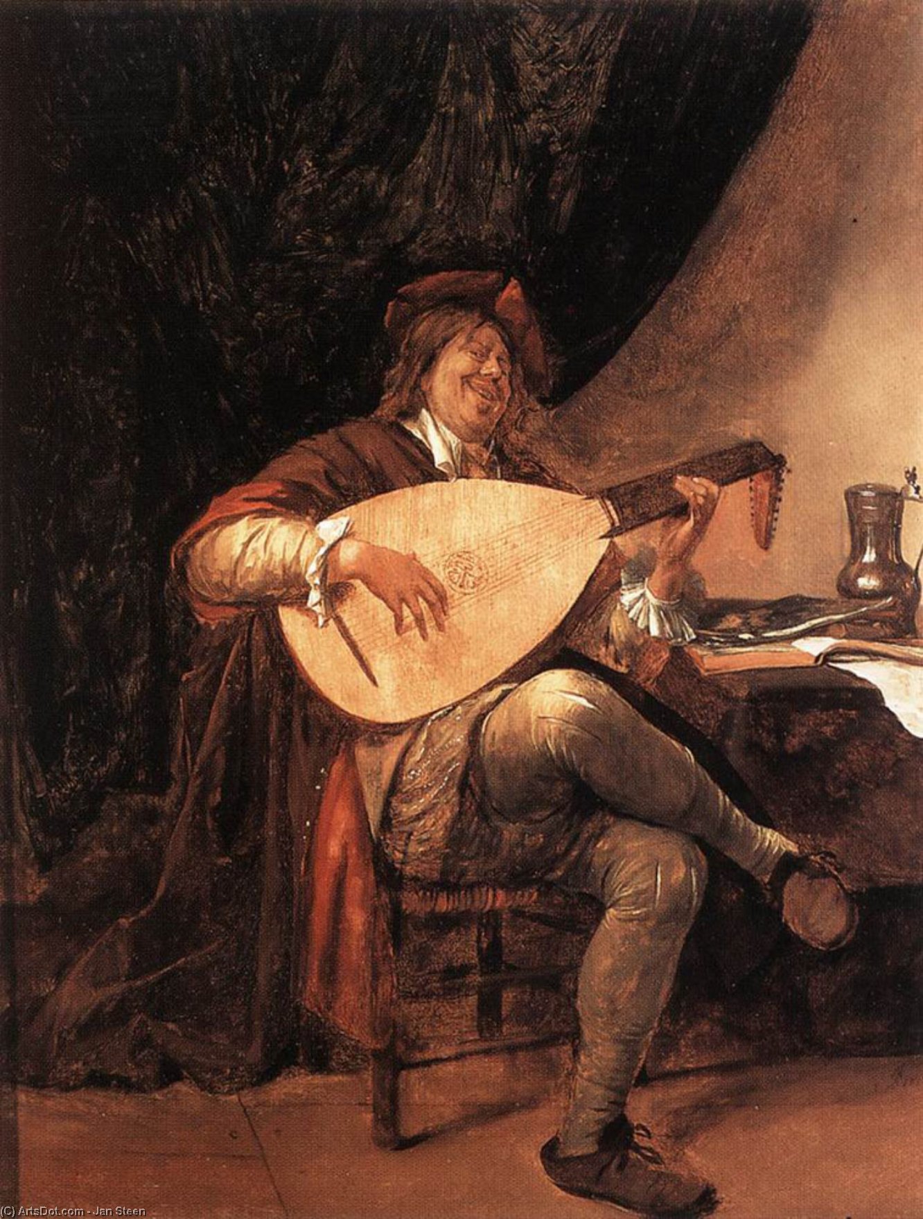 Self Portrait As A Lutenist — Jan Havickszoon Steen