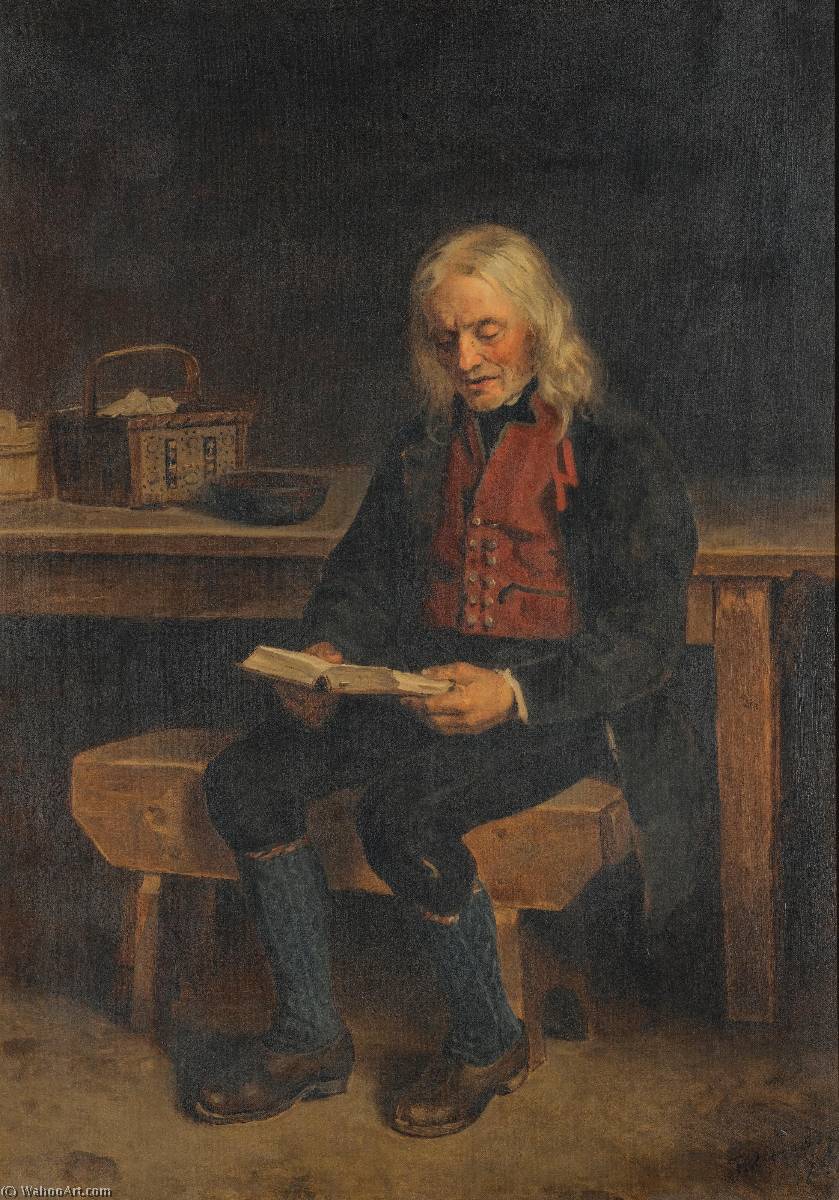 The Reader (jan Tanne) — Adolph Tidemand