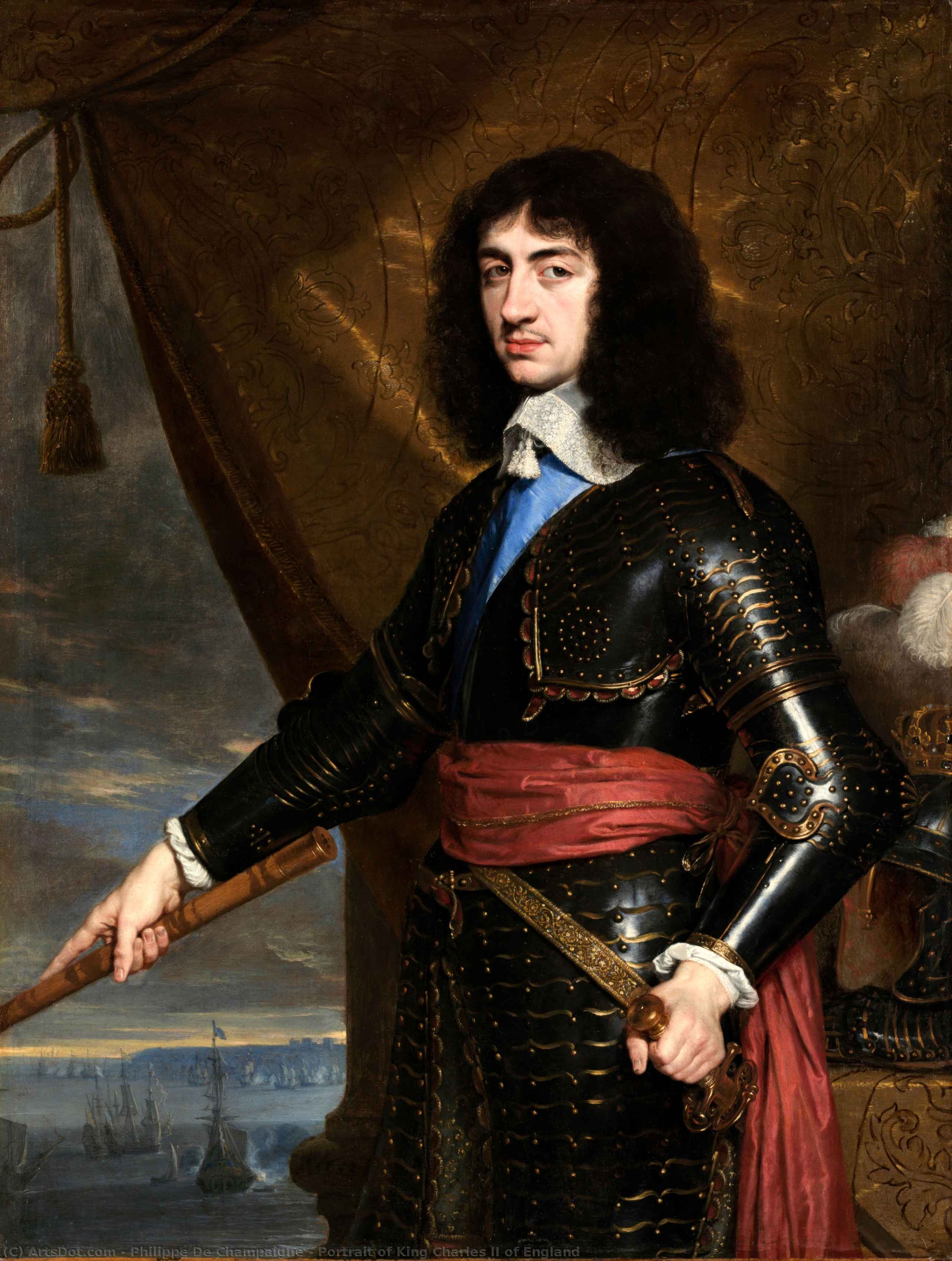 Portrait Of King Charles Ii Of England — Philippe De Champaigne