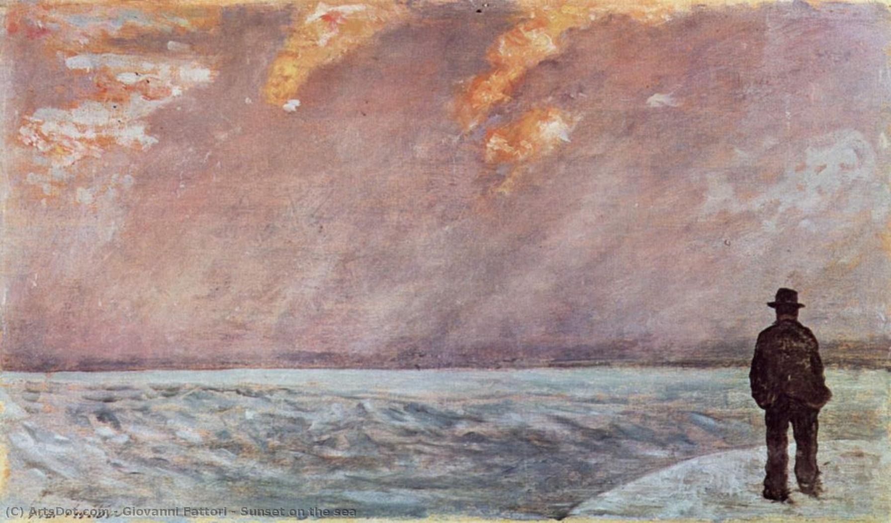 Sunset On The Sea — Giovanni Fattori