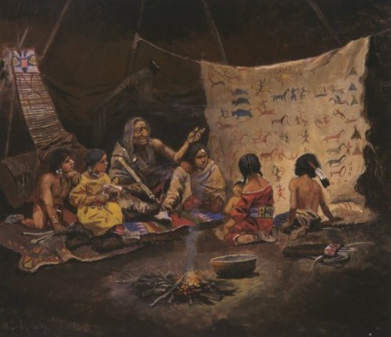 The Kindergarten Or The Storyteller — Charles Marion Russell