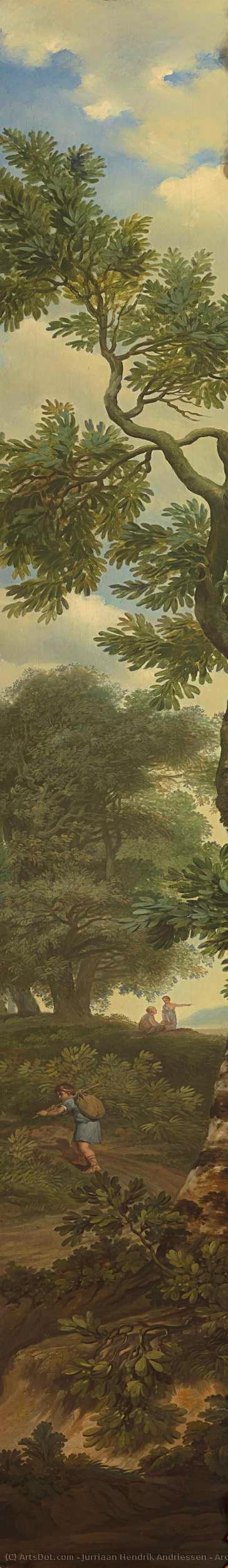 Arcadisch Landschap Met Een Reiziger, Jurriaan Andriessen, 1771 — Jurriaan Hendrik Andriessen