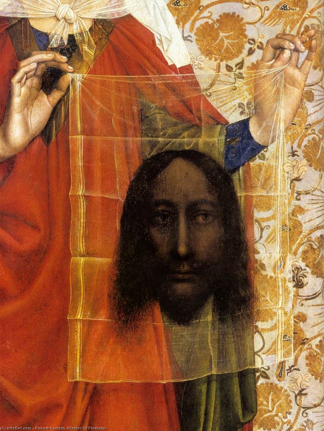 St Veronica (detail) — Robert Campin (meister Von Flémalle)