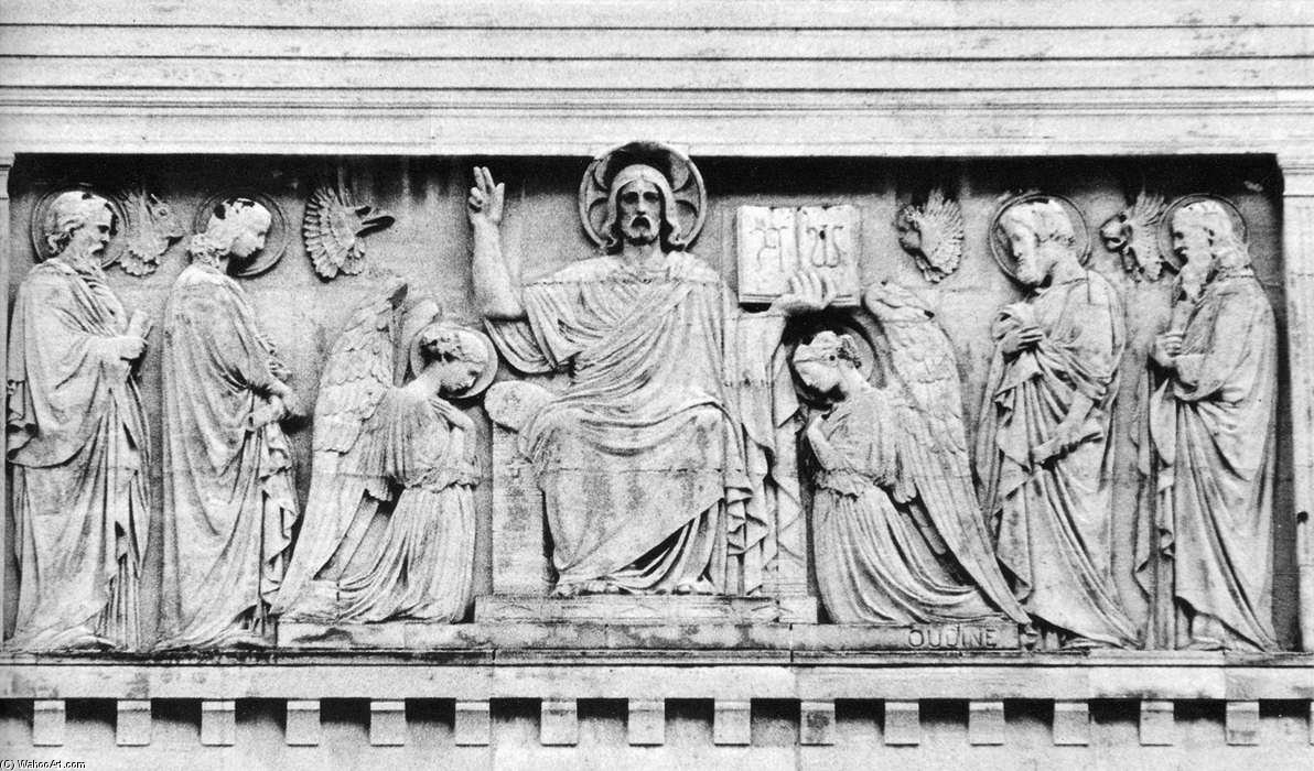 Christ Between Two Angels And The Four Evangelists — Eugène André Oudiné