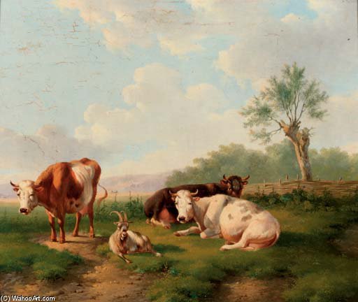 Cattle In An Extensive Landscape — Albertus Verhoesen