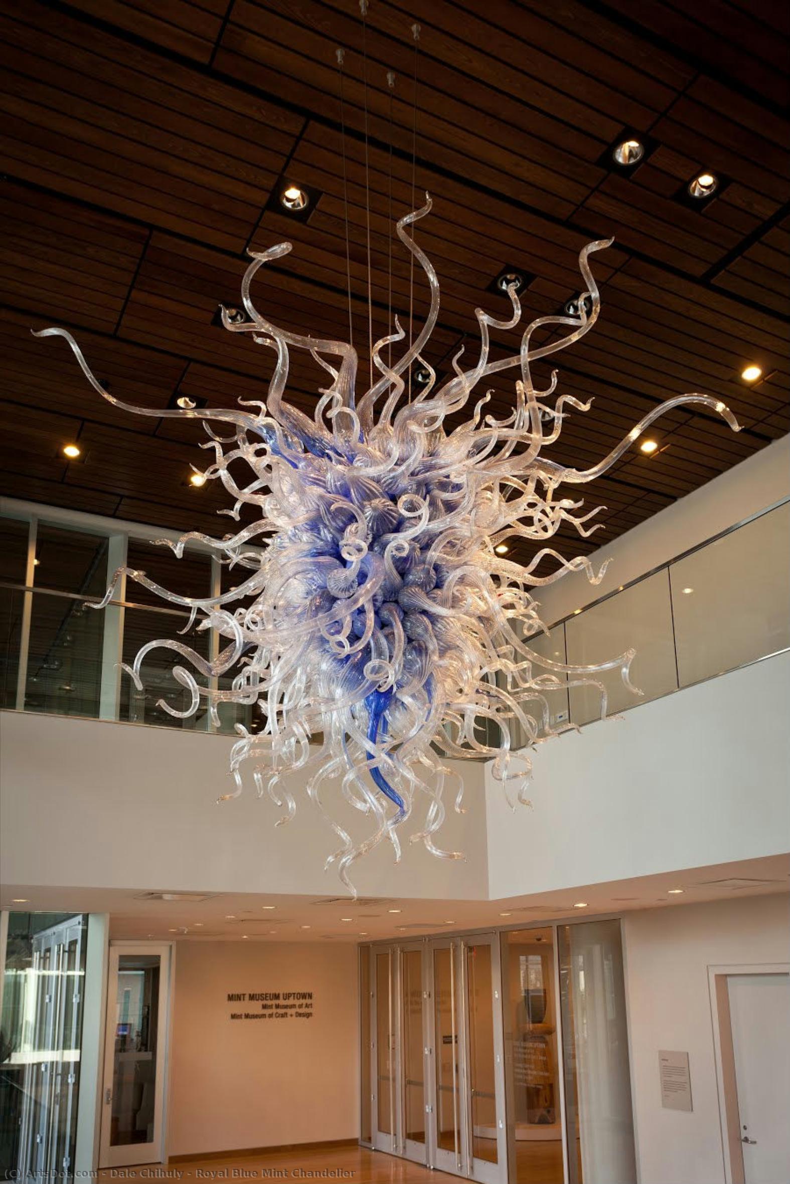 Royal Blue Mint Chandelier — Dale Chihuly