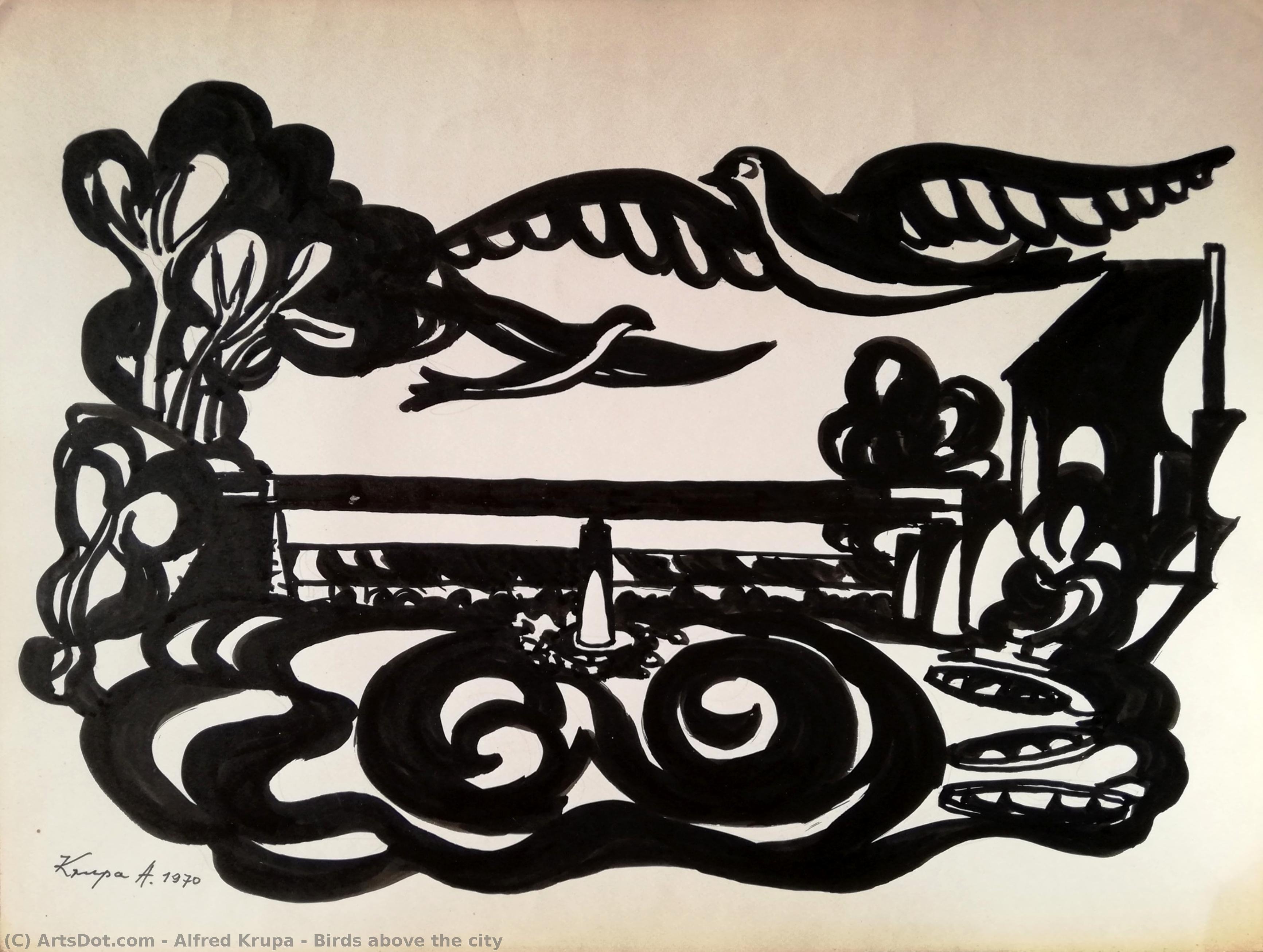 Birds Above The City — Alfred Joseph Krūppa
